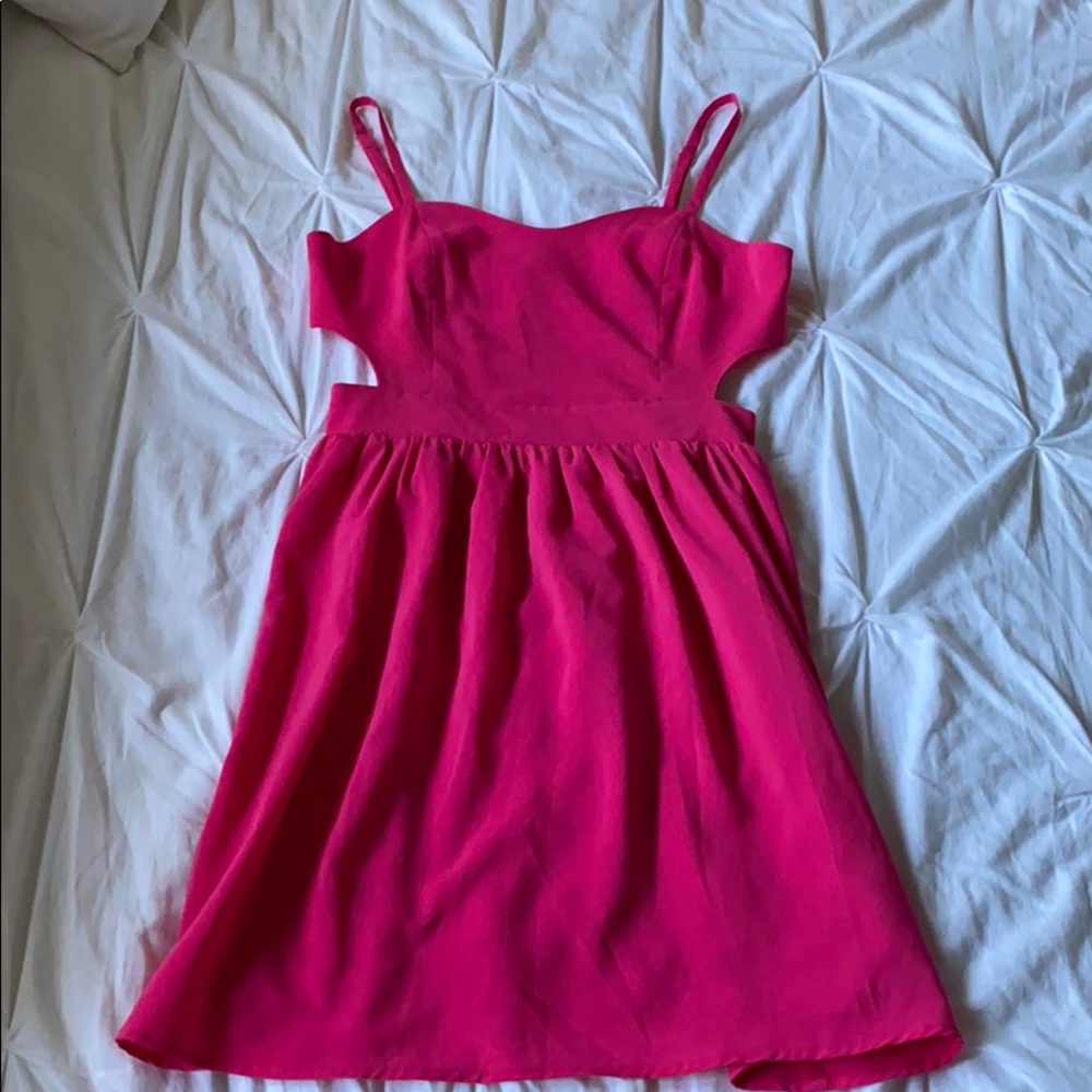 Hot pink dress